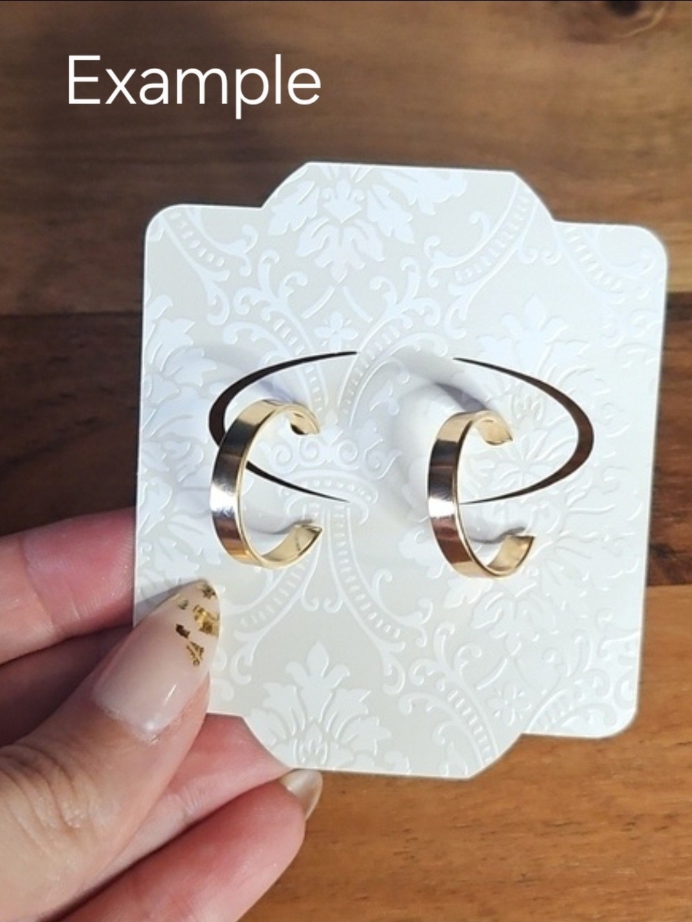 Boutique White Embossed Earring Cards Jewelry Packaging - 20 Total Pack - Picture 2 of 2